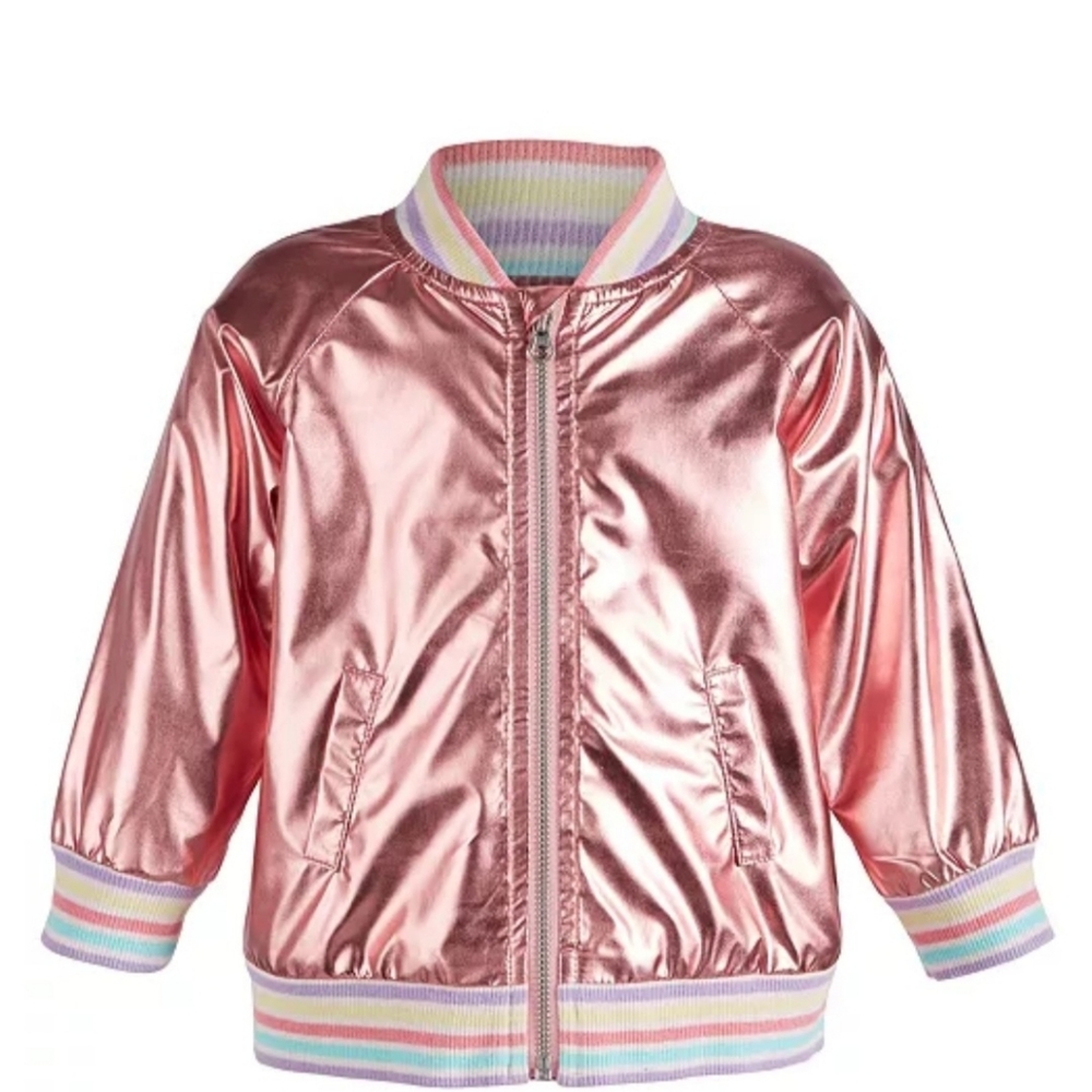 First Impressions rose gold bomber 6-9 months
